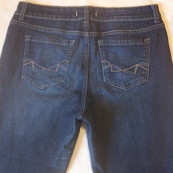 Vintage America Boho Straight Stretch Denim Blue Jeans 8 Short - Picture 8 of 8